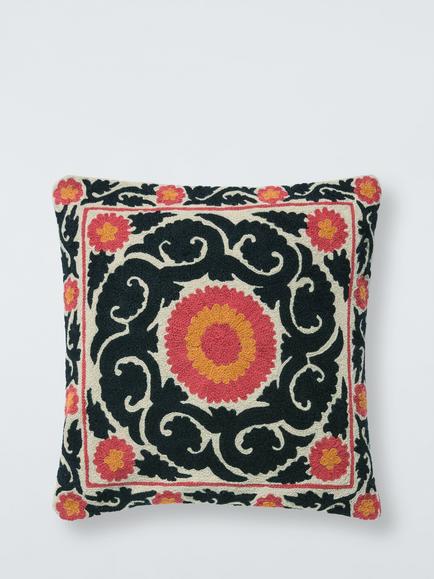 John Lewis Kasbah Cushion, Black, Black