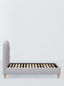 John Lewis Rue Upholstered Bed Frame, King Size - view 2, Cotton Effect Grey