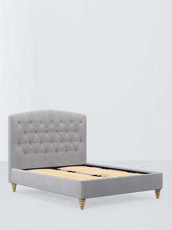 John Lewis Rue Upholstered Bed Frame, Super King Size, Cotton Effect Grey