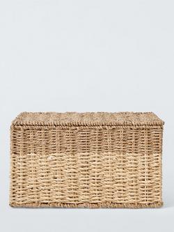 John Lewis Seagrass Lidded Trunk, Natural/ White - view 2, 