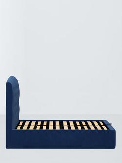 John Lewis Rue Ottoman Storage Upholstered Bed Frame, Double - view 2, Deep Velvet Royal