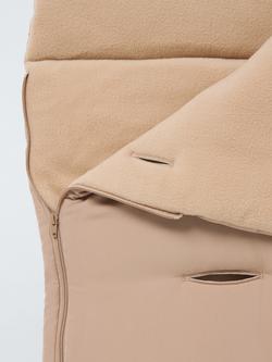 John Lewis Baby Stroller Footmuff - view 2, Light Brown