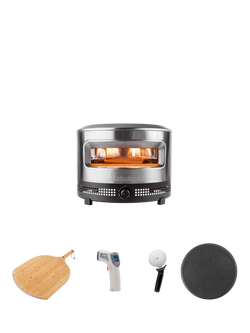 Solo Stove Pi Prime Gas Fuel Pizza Oven & Accessories Bundle, Silver