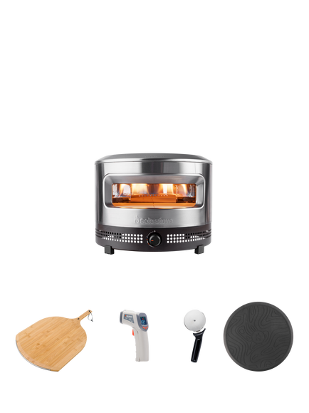 Solo Stove Pi Prime Gas Fuel Pizza Oven & Accessories Bundle, Silver