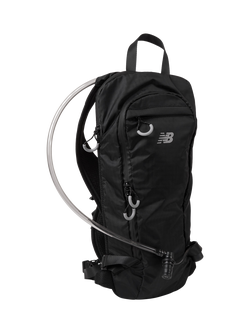 New Balance Performance Hydration Backpack with Bladder Bag, 4L, Black, Black