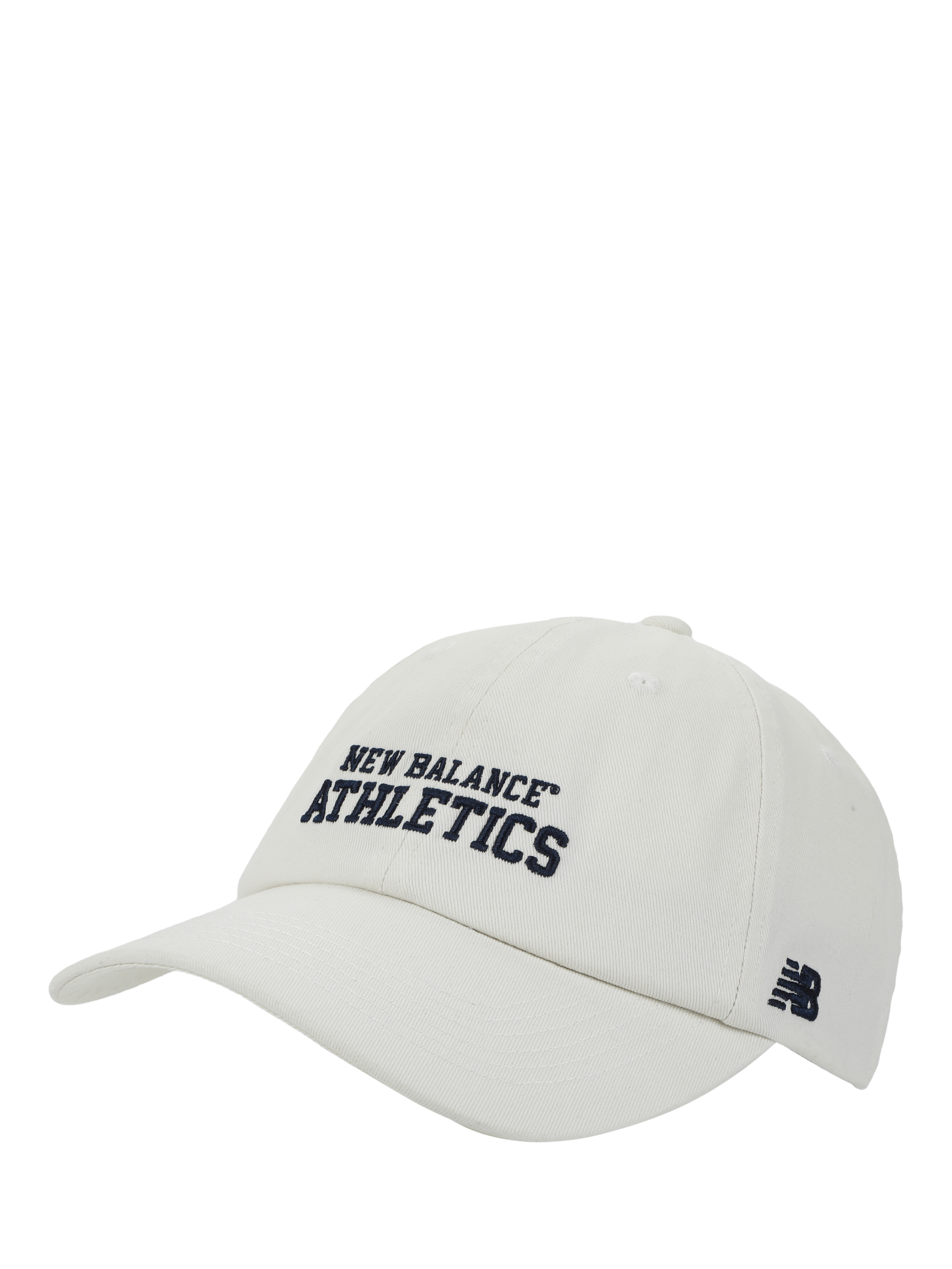 Product image 1 of 3, which shows New Balance Cotton 6 Panel Athletics Cap, Sea Salt