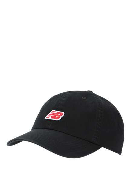 New Balance 6 Panel Patch Logo Hat, Black