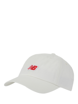 New Balance 6 Panel Patch Logo Hat, Sea Salt
