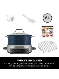 Ninja MC1101UK Foodi 8-Mode PossibleCooker Rice & Slow Cooker, 6L, Midnight Blue - view 2, Midnight Blue