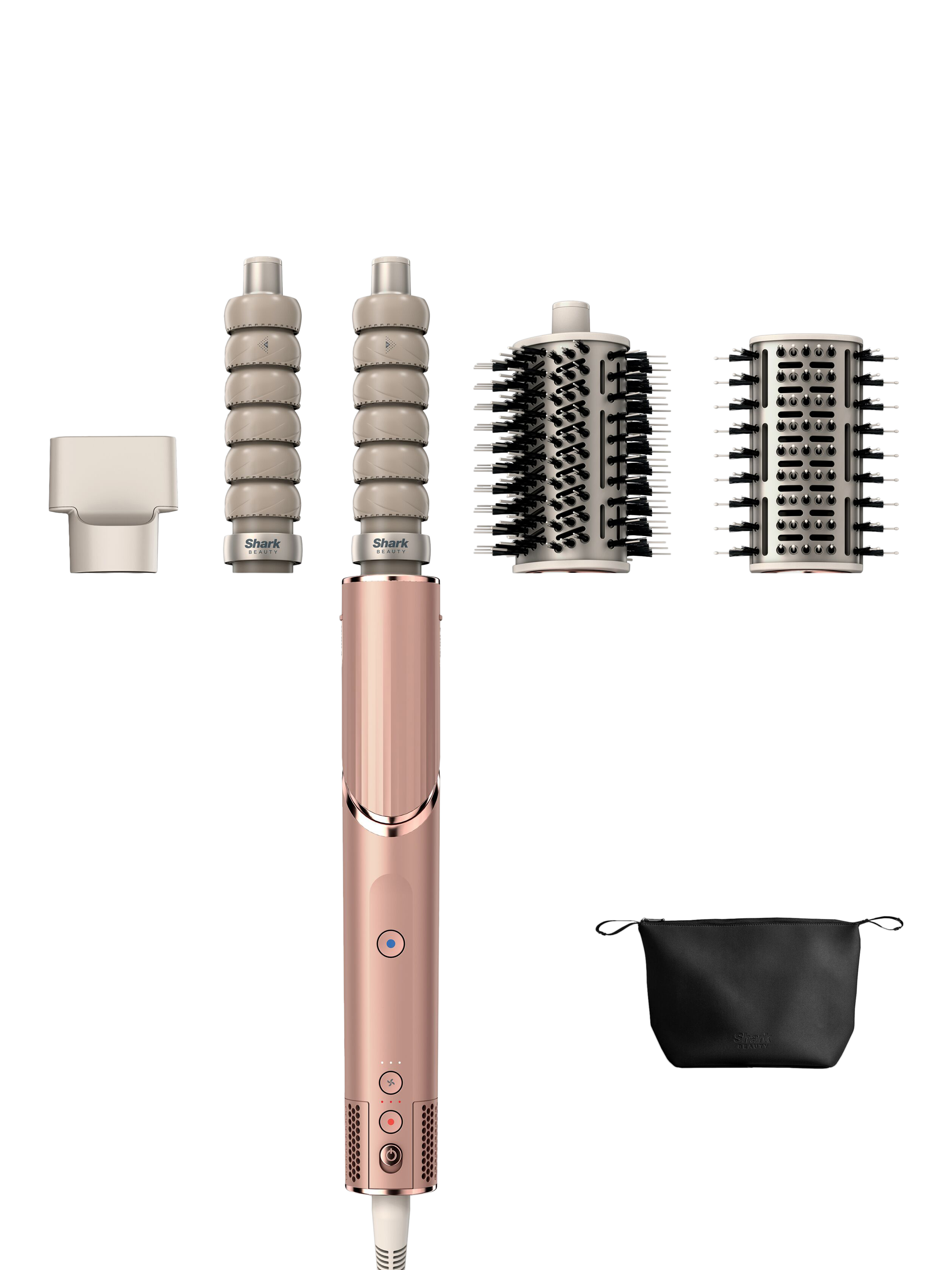 Product image 1 of 7, which shows Shark FlexStyle HD432PKUK Limited Edition 4-in-1 Air Styler & Hair Dryer Gift Set, Pink