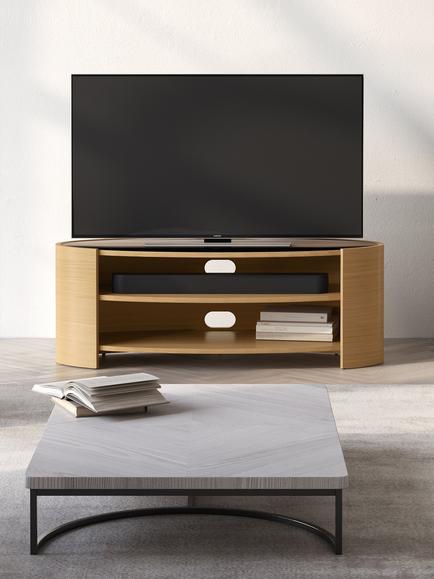 Tom Schneider Elliptic Deluxe 125cm Media Unit - view 2, Oak