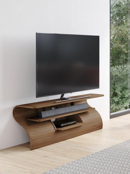 Tom Schneider Surge 150cm Media Unit - view 2, Walnut