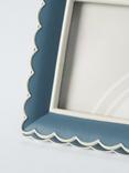 John Lewis Multi Scallop Hand Painted Photo Frame, 4 x 4" (10 x 10cm), Blue
