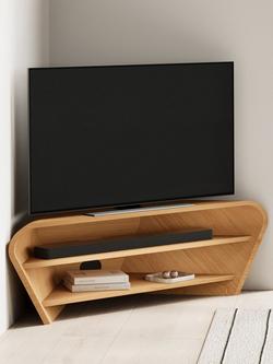 Tom Schneider Taper 140cm Corner Media Unit, Oak - view 2, Oak