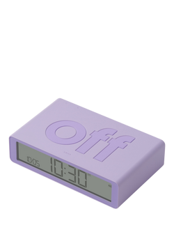 Lexon Flip Classic LCD Digital Alarm Clock - view 2, Lilac