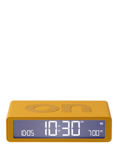 Lexon Flip Classic LCD Digital Alarm Clock, Yellow