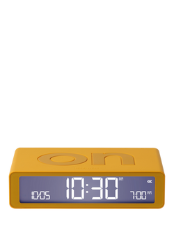 Lexon Flip Classic LCD Digital Alarm Clock, Yellow