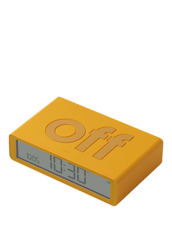 Lexon Flip Classic LCD Digital Alarm Clock - view 2, Yellow