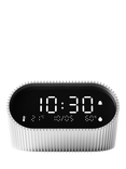 Lexon Ray LCD Digital Alarm Clock, Silver/Raw Aluminium