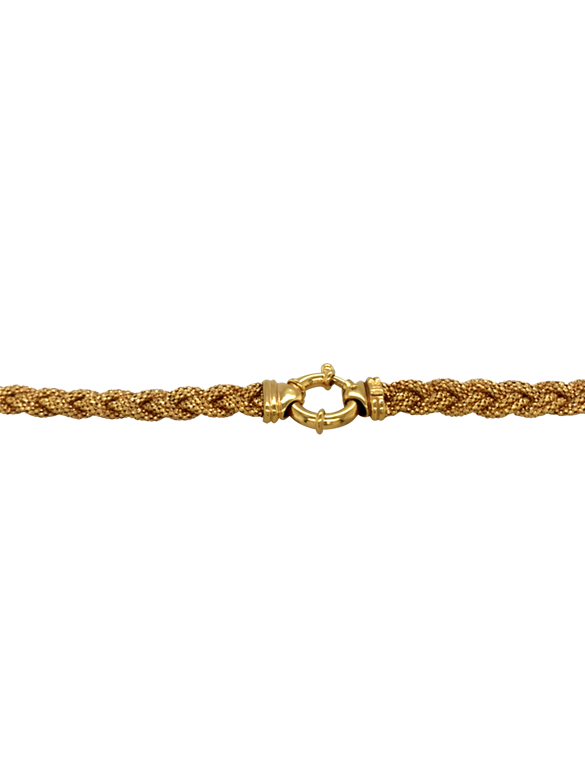 Product image 4 of 5, which shows Vintage Fine Jewellery Pre-Loved 9ct Yellow Gold Plaited Collar Necklace, Dated 1998