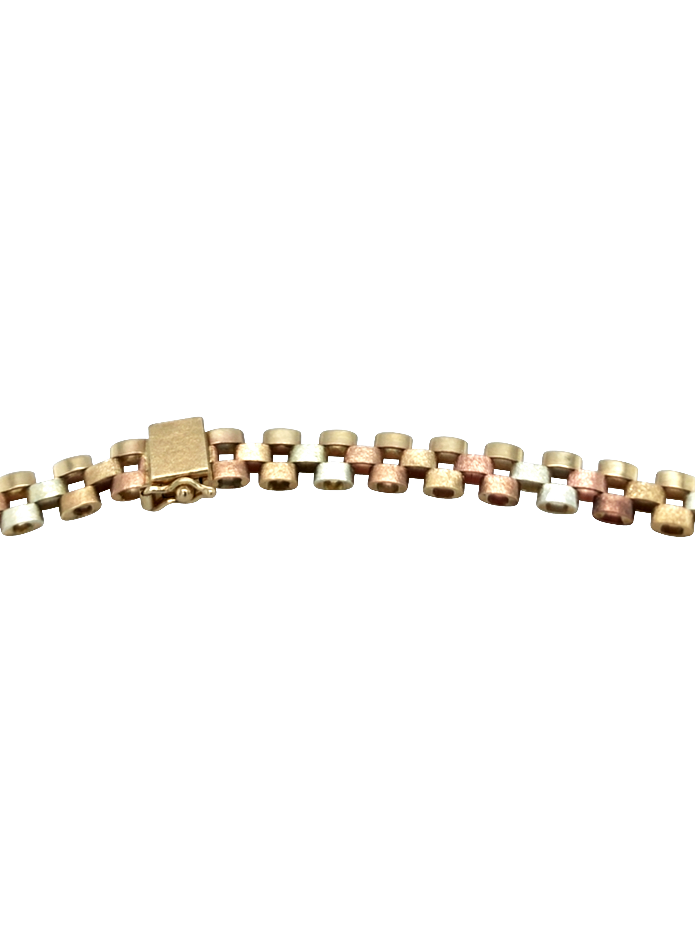 Product image 2 of 5, which shows Vintage Fine Jewellery Pre-Loved 9ct Yellow and Rose Gold Graduated Fringe Link Collar Necklace, Dated 1978