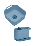 ReBorn Washing Up Bowl and Sink Tidy Set, Deep Blue