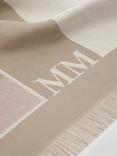 MM Corona Logo Stripe Scarf, Brown Multi