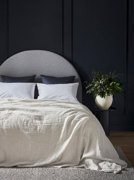 Bedfolk Linen & Cotton Throw, Clay