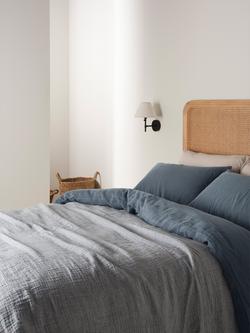 Bedfolk Linen & Cotton Throw - view 2, Ink