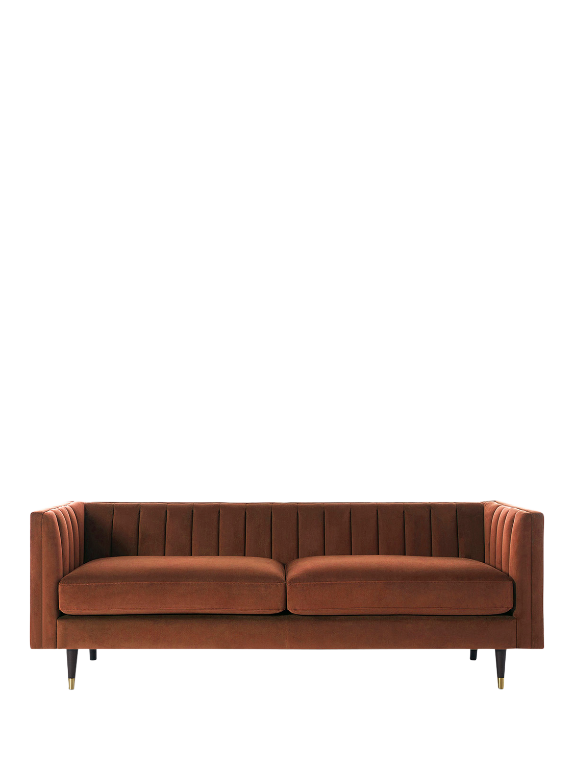 Model X02 Range, Swyft Model X02 Large 3 Seater Sofa, Velvet Brick