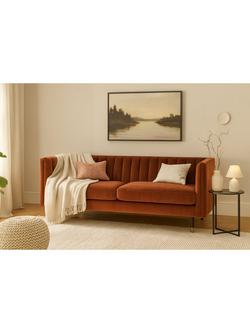 Swyft Model X02 Large 3 Seater Sofa - view 2, Velvet Brick