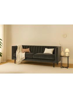 Swyft Model X02 Large 3 Seater Sofa - view 2, Velvet Charcoal