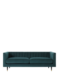 Swyft Model X02 Large 3 Seater Sofa, Velvet Kingfisher