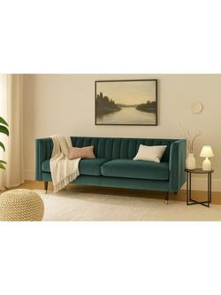 Swyft Model X02 Large 3 Seater Sofa - view 2, Velvet Kingfisher