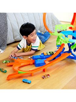 Hot Wheels Stunt Tracks Mid-Air Crash Playset, Multi