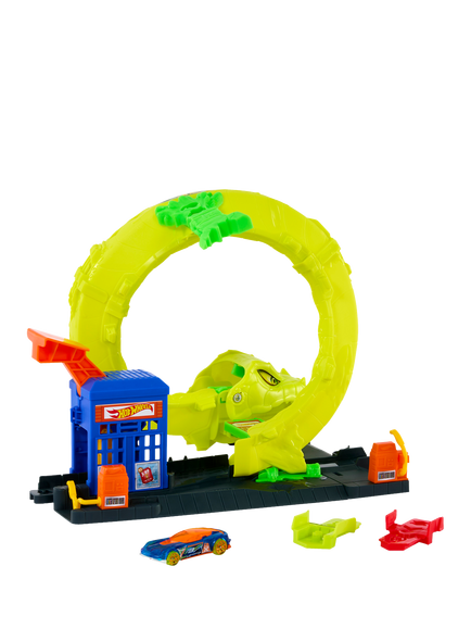 Hot Wheels City Snake Spiral Attack Petrol Station Playset, Multi