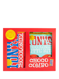 Tony's Chocolonely Littl' Bits Combo Classic Milk Chocolate & Biscuit  Mix Duo, 280g, 