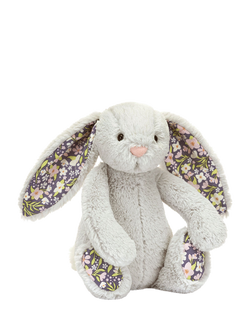 Jellycat Blossom Petal Bunny Soft Toy, Silver