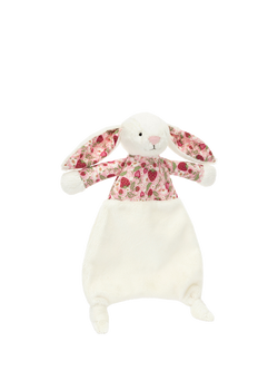 Jellycat Blossom Berry Bunny Comforter, Cream