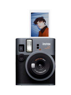 Fujifilm instax™ Mini 41 Instant Camera with Built-In Flash & Hand Strap, Black, Black