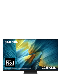 Samsung QE55S95F (2025) OLED HDR 4K Ultra HD Smart AI TV, 55 inch with Dolby Atmos & Infinity One Design with One Connect Box, Black, Black