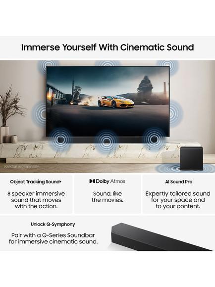 Samsung QE55S95F (2025) OLED HDR 4K Ultra HD Smart AI TV, 55 inch with Dolby Atmos & Infinity One Design with One Connect Box, Black - view 2, Black