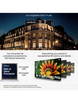 Samsung QE77S95F (2025) OLED HDR 4K Ultra HD Smart AI TV, 77 inch with Dolby Atmos & Infinity One Design with One Connect Box, Black - view 2, Black