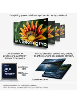 Samsung QE50QN90F (2025) Neo QLED Mini LED HDR 4K Ultra HD Smart AI TV, 50 inch with Dolby Atmos, Black - view 2, Black