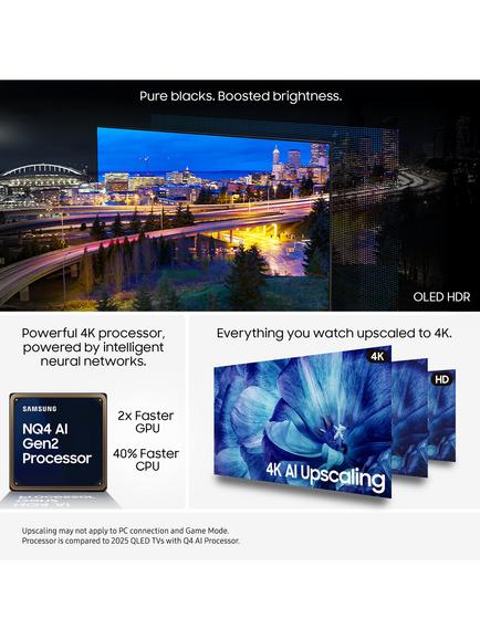 Samsung QE65S85F (2025) OLED HDR 4K Ultra HD Smart AI TV, 65 inch with Dolby Atmos, Black - view 2, Black