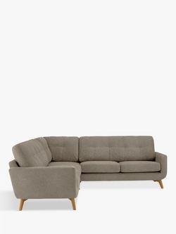 John Lewis Barbican 5+ Seater Corner Sofa, Light Leg, Aqua Clean Aston Natural