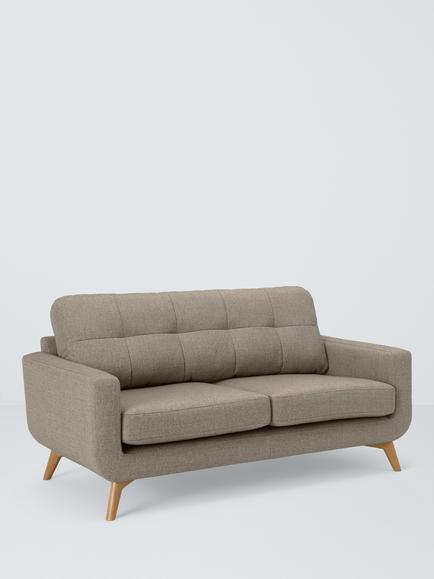 John Lewis Barbican Grand 4 Seater Sofa, Light Leg, Aqua Clean Aston Natural