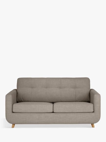 John Lewis Barbican Medium 2 Seater Sofa, Light Leg, Aqua Clean Aston Natural