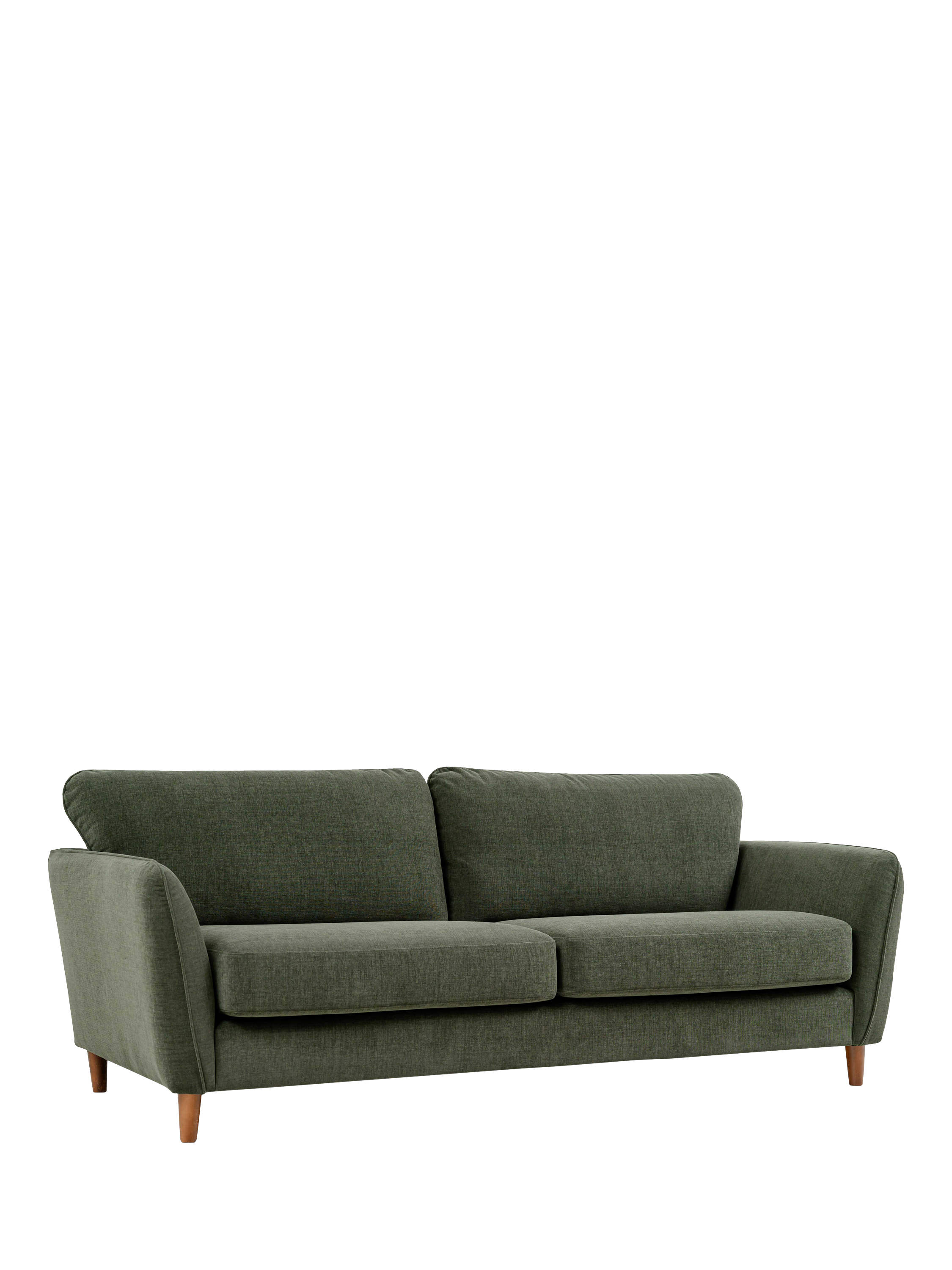 Hamilton Range, John Lewis Hamilton Large 3 Seater Sofa, Dark Leg, Khaki Chenille