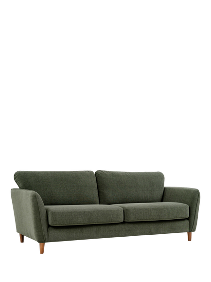 John Lewis Hamilton Large 3 Seater Sofa, Dark Leg, Khaki Chenille, Khaki Chenille